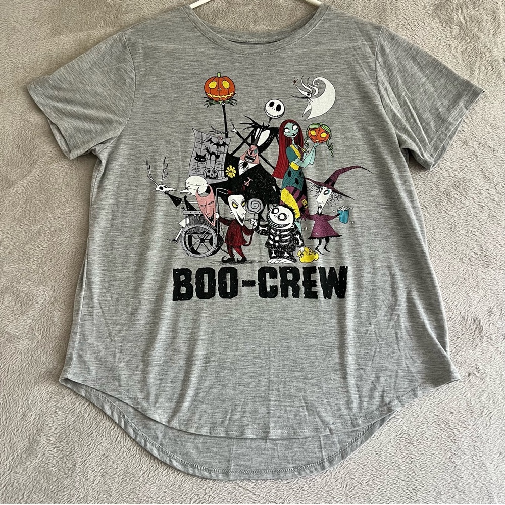 Disney T-Shirt Women XXL (19) Tim Burton Nightmare Before Christmas Boo‎ Crew